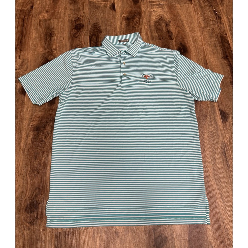 Peter Millar x Kiawah Ocean Course Summer Comfort Striped Polo Golf Shirt Large